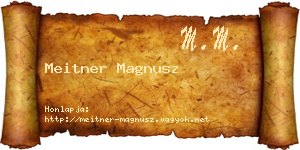 Meitner Magnusz névjegykártya